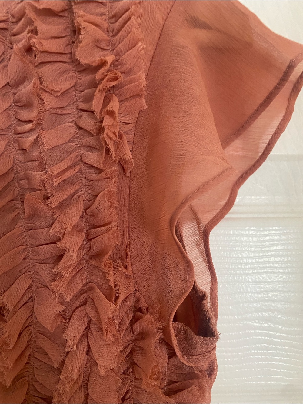 ASOS Rust Ruffle Mini Dress - Picture 11 of 11